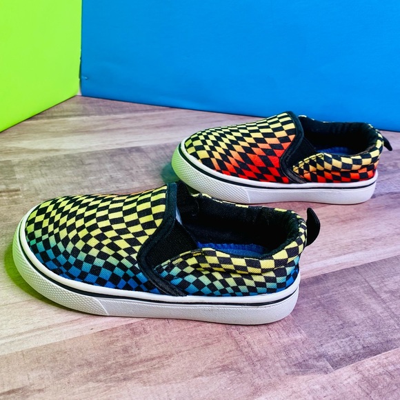 Slip On Rainbow 🌈 Checker Sneakers - Picture 5 of 11